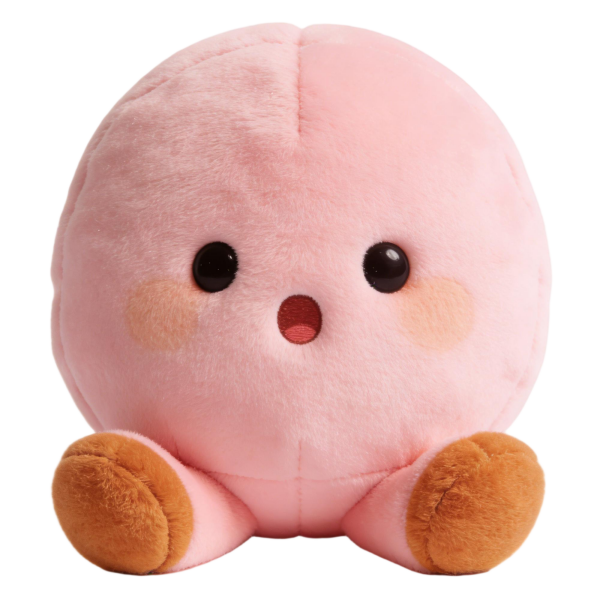Surprised Pink Round Plush Toy(24 Inches)